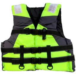 Chaleco Salvavidas con Bandas Reflectivas para Adulto CHA-L 100 kg C/Silbato