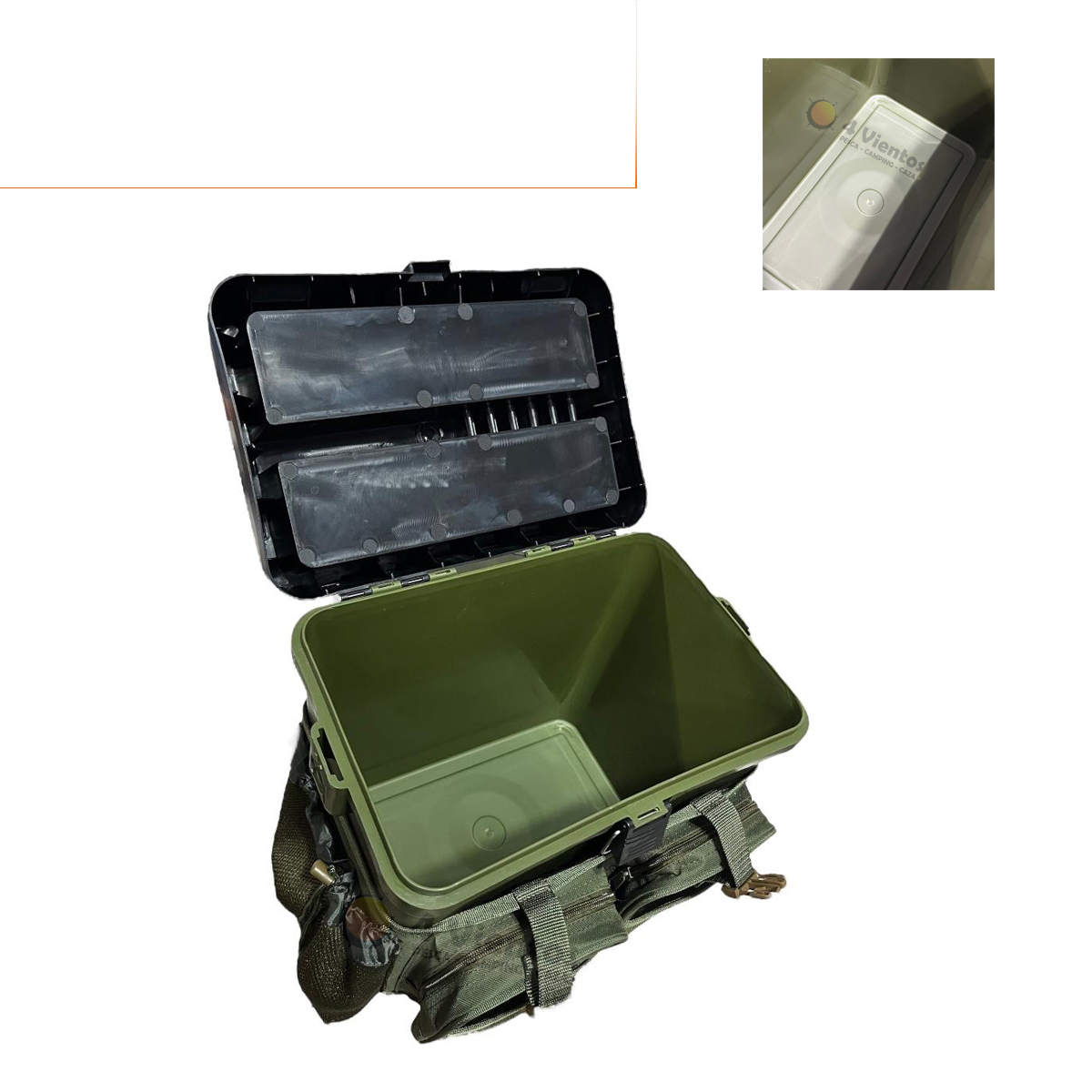 Caja de Pesca tipo Mochila con bolsillos y soporte 5 Caja de Pesca tipo Mochila con bolsillos y soporte - Imagen 5
