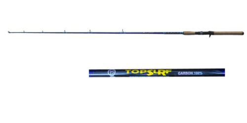 Caña Top Surf Carbón Rotativo Azul 1.80 1 T - 30 Lbrs
