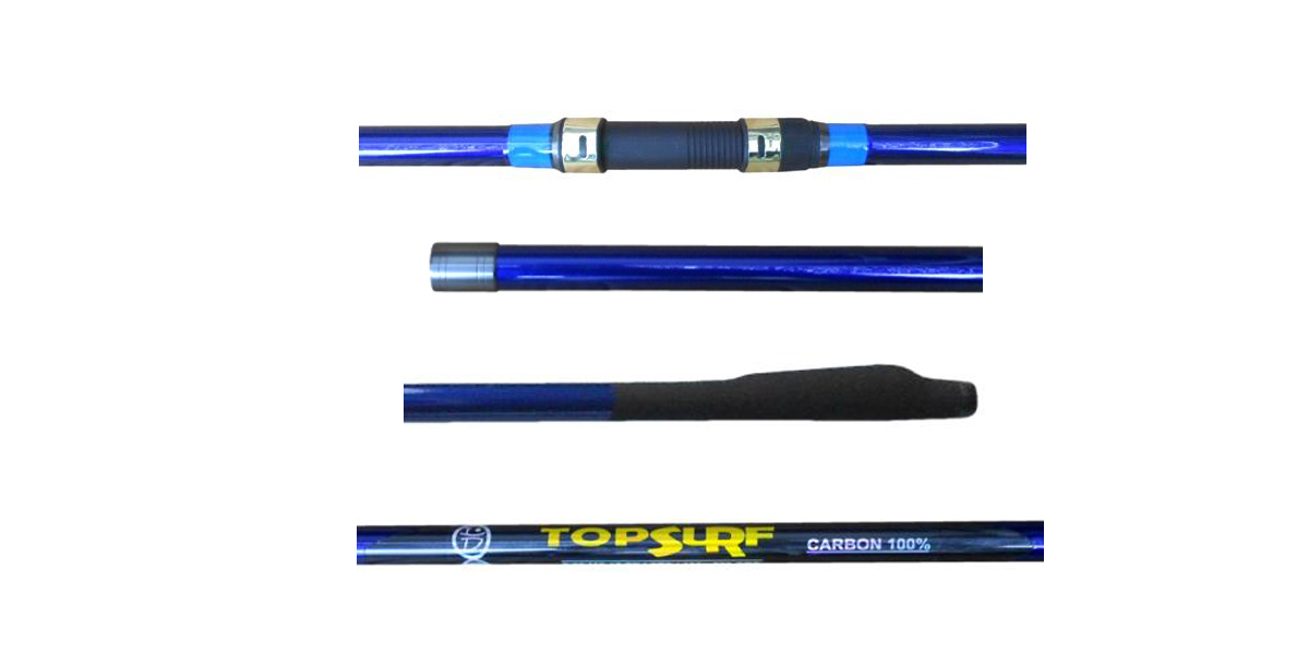 Caña Top Surf Frontal Carbón Azul 3,90 2 T - 150-250 grs 2 Caña Top Surf Frontal Carbón Azul 3,90 2 T - 150-250 grs - Imagen 2