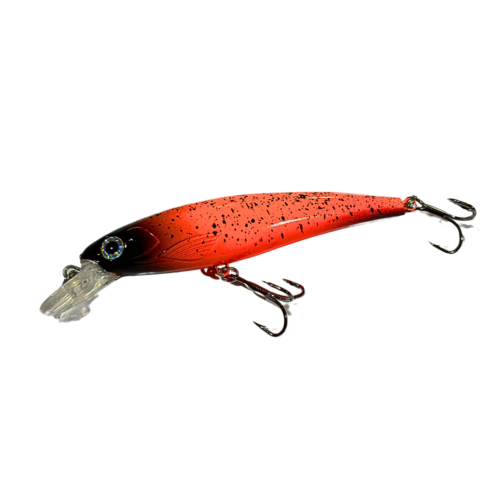 Señuelo Go Fishing Minnow Negro con Naranja