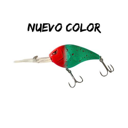 Señuelo Go Fishing Crankbait Paleta Larga CPL11 Rojo con Verde (Zanahoria)