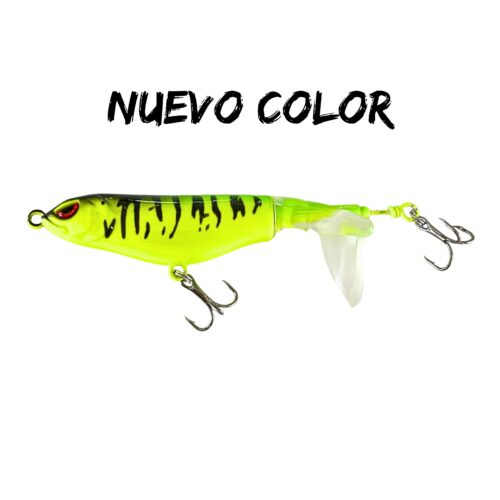 Señuelo Go Fishing Paseante con Hélice Verde con Atigrado Negro