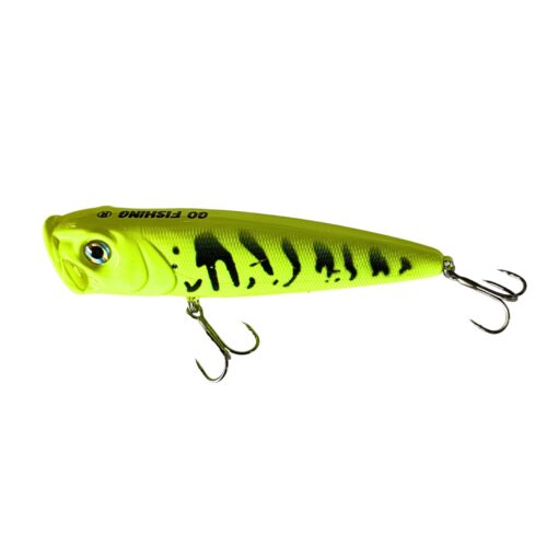 Señuelo Go Fishing Popper Grande Amarillo Atigrado