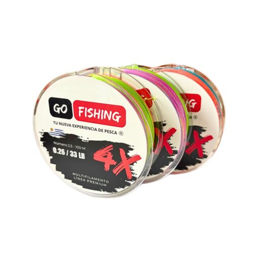 Multifilamento Go Fishing 0,26 mm 33 lb x 200 mts Multicolor