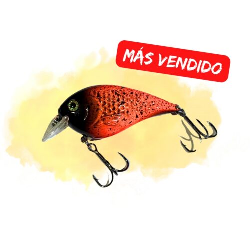 Señuelo Go Fishing Crankbait Paleta Corta CPC03 Negro y Naranja