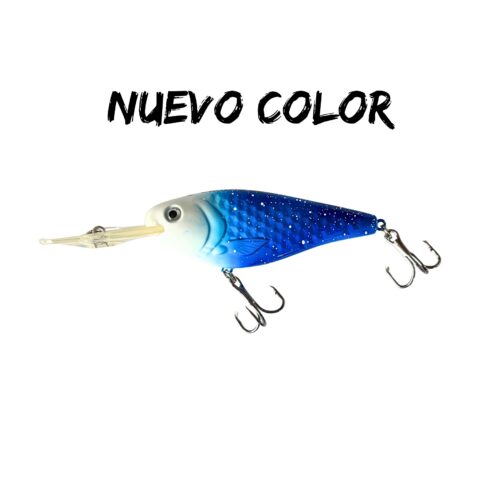 Señuelo Go Fishing Mojarra Blanco con Azul