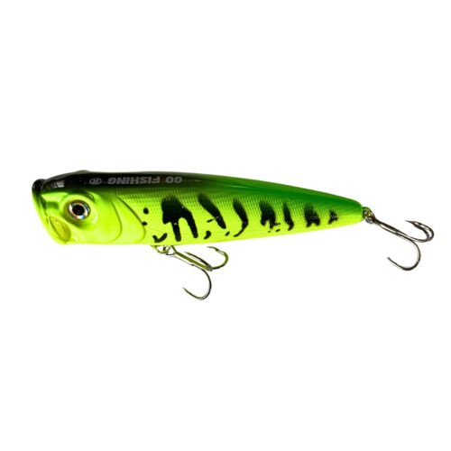 Señuelo Go Fishing Popper Grande Verde Atigrado