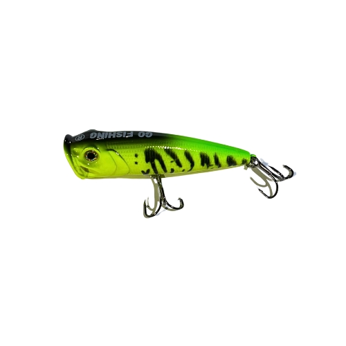 Señuelo Go Fishing Popper Mediano 8,5 cm Verde Atigrado