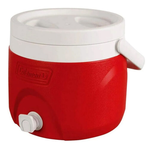 Conservadora Coleman Party Stacker 7.5 ltrs con asa y canilla roja