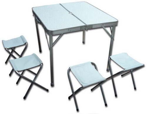 Mesa Plegable Arye con 4 Banquitos