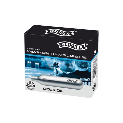 Garrafa CO2 Walther de 12g para Mantenimiento de Arma