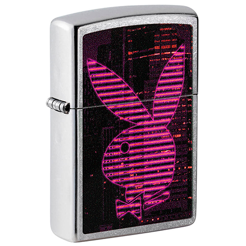 Encendedor Zippo Playboy Rosa Neo Cromado