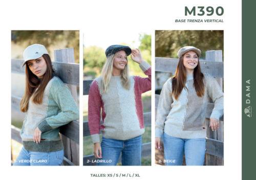 Sweater Base Trenza Vertical Mulita Campo M390 Dama