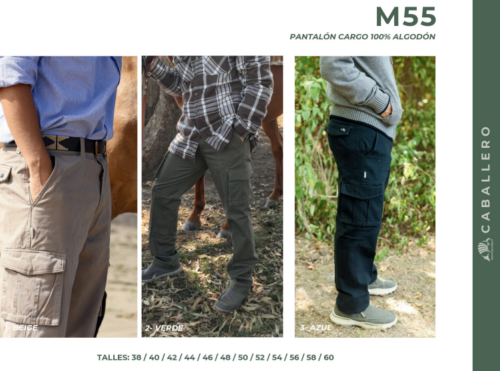 Pantalón Cargo 100% Algodón Mulita Campo M55