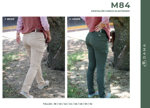 Pantalón Cargo Elastizado Mulita Campo M84 Dama