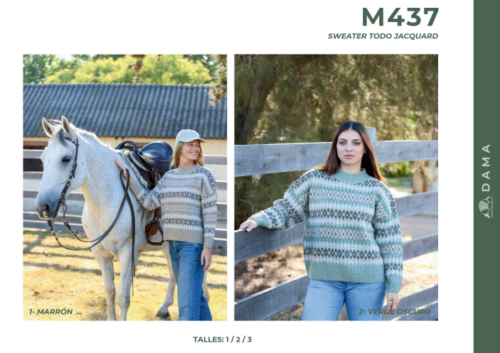 Sweater Todo Jacquard Mulita Campo M437 Dama