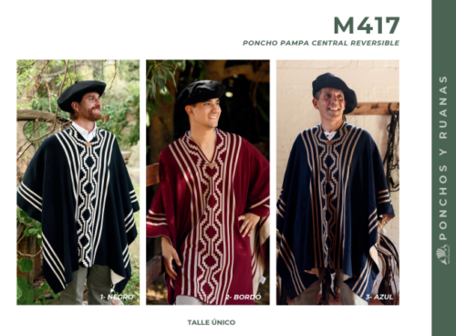 Poncho Pampa Central Reversible Mulita Campo M417