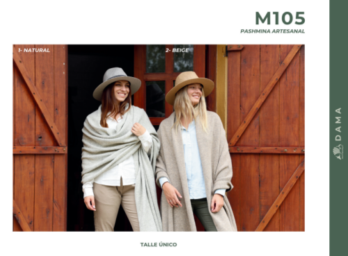 Pashmina Artesanal Mulita Campo M105 Dama