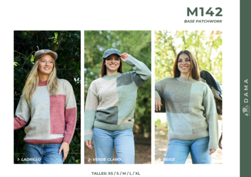 Sweater Base Patchwork Mulita Campo M142 Dama