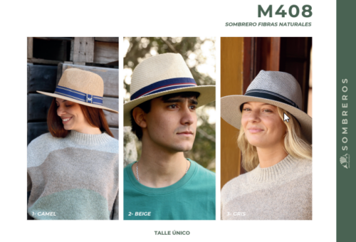 Sombrero Fibras Naturales Mulita Campo M408