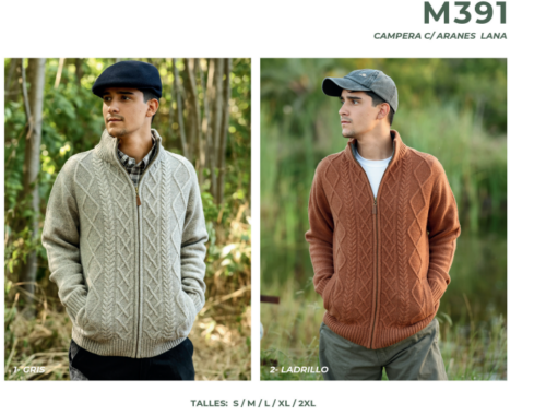 Campera con Aranes de Lana Mulita Campo M391