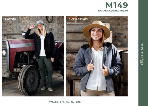 Campera Doble Polar Mulita Campo M149 Dama