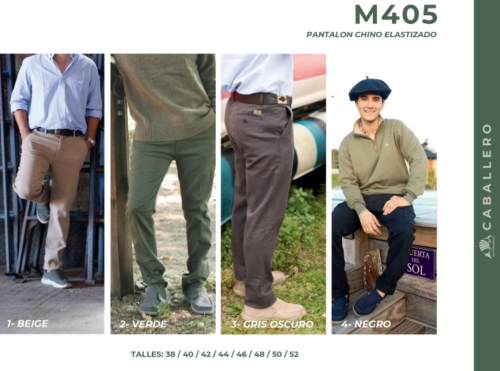 Pantalón Chino Elastizado Mulita Campo M405
