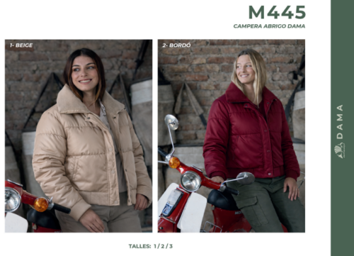 Campera Abrigo Mulita Campo M445 Dama