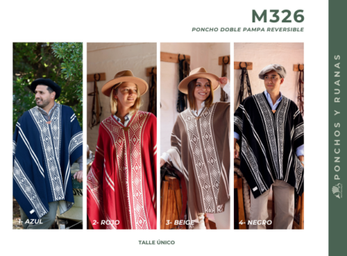 Poncho Doble Pampa Reversible Mulita Campo M326