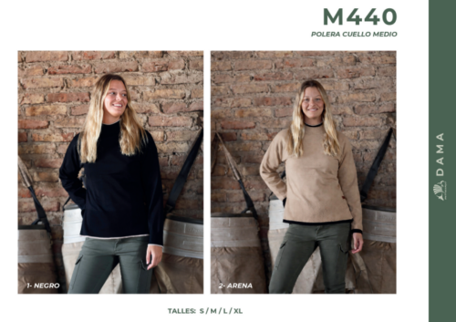 Polera Cuello Medio Mulita Campo M440 Dama