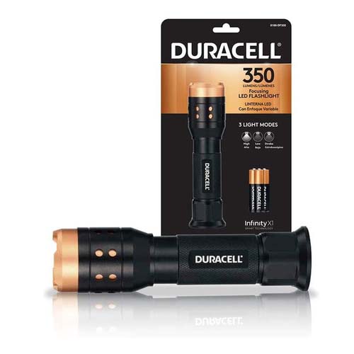 Linterna Duracell Focusing 350 Lúmenes 3 Modos DF-350 con Pilas