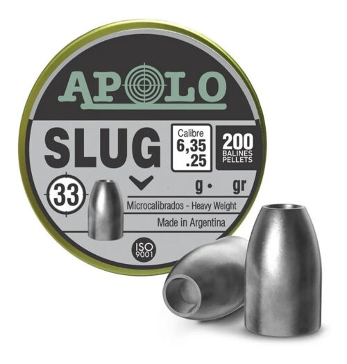 Munición Apolo Slug 6.35 200 unidades