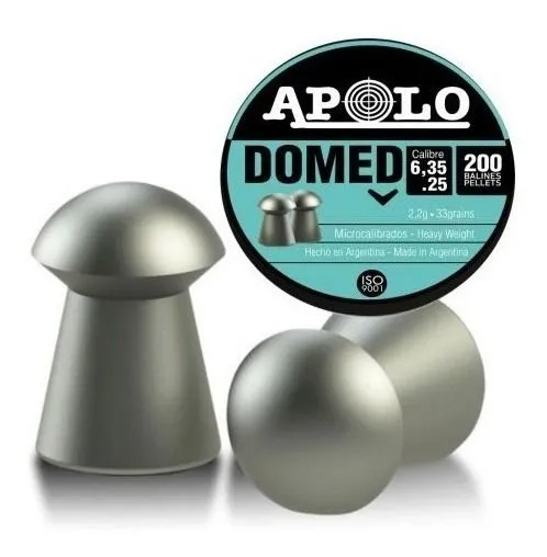 Munición Apolo Premium Domed 6.35 33 Grains