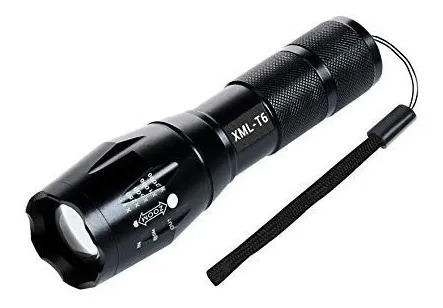 Linterna táctica recargable a 220 V LED T6, 10 W.