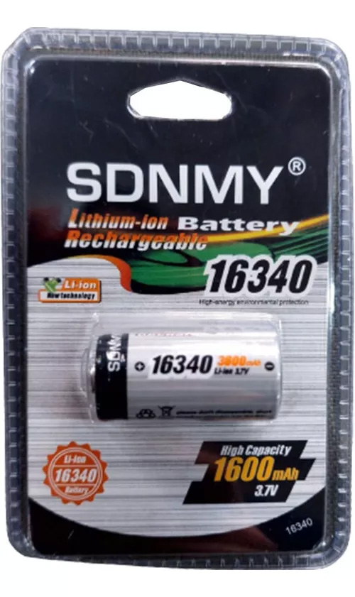 Bateria Recargable 16340 Cr123 1600mah 3.7v