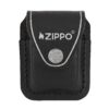 Canana de cuero Zippo con clip Negra LPCBK
