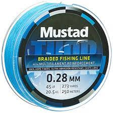 Multifilamento Mustad Thor Celeste 0.22mm a 0.32mm 110mts.