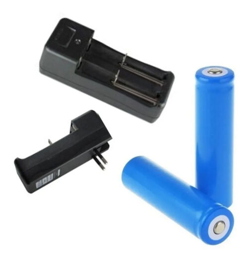 Baterias Recargables 18650 con Cargador 220v
