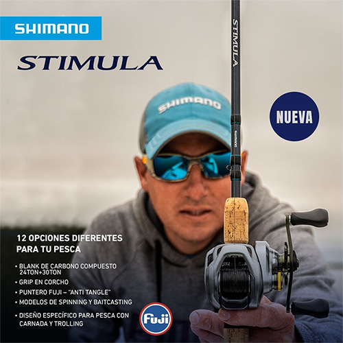 Caña Grafito Shimano Stimula H 2 mts. 15-30 Lbs. 2 Tramos Rotativo