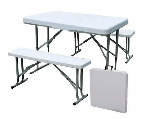 Mesa De Camping Northwest Plegable más 2 bancos