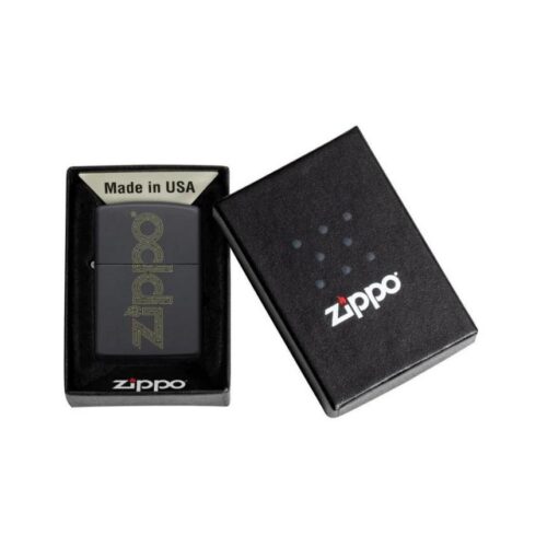 Encendedor Zippo Zippo Logo Design Black Matte 49598