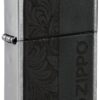 Encendedor Zippo Black Leather Emblem - Zippo Design 46919