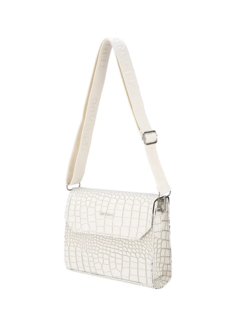 Bandolera Caracas - Croco Blanco