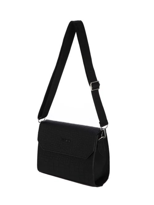 Bandolera Caracas - Croco Negro