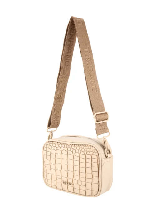Bandolera Croco - Taupe