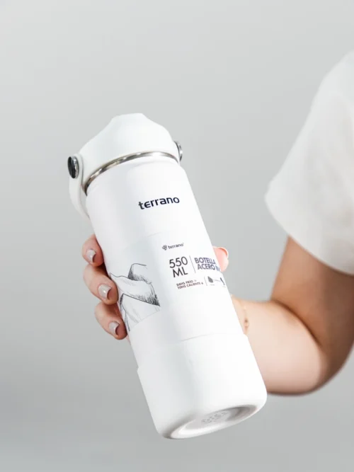 Botella Térmica con Pico 550mL. - Blanco