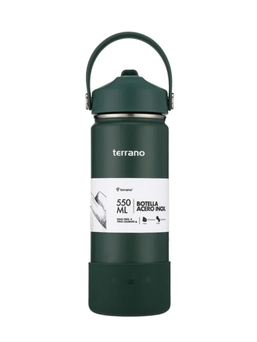 Botella Térmica con Pico 550mL. - Verde Opaco