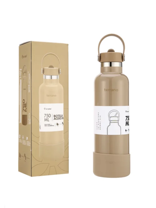 Botella Térmica con Pico 750mL. - Arena Metalizado