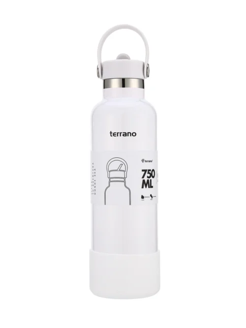 Botella Térmica con Pico 750mL. - Blanco Metalizado